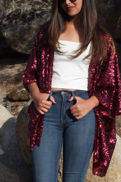 Sequin Kimono | Luxe Festival & Party Wear