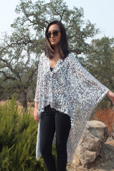 Moddy vintage-Festival Sequin Kimono Duster