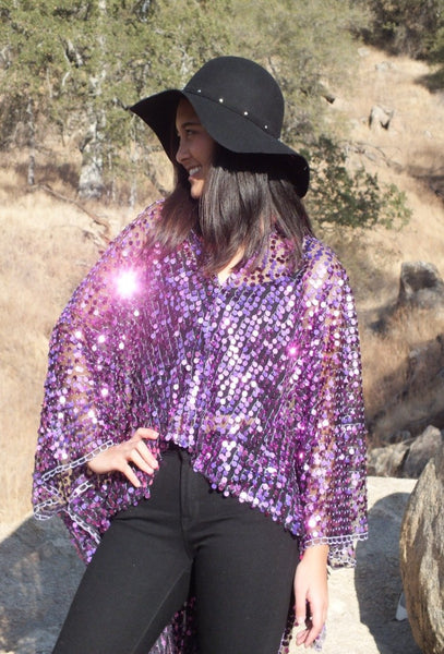 Moddy vintage-Festival Sequin Kimono Duster