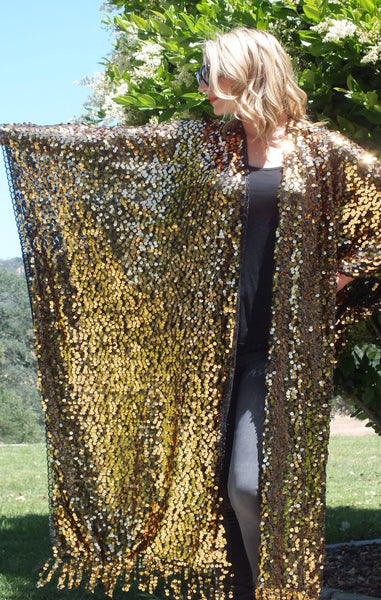 Gold Sequin kimono