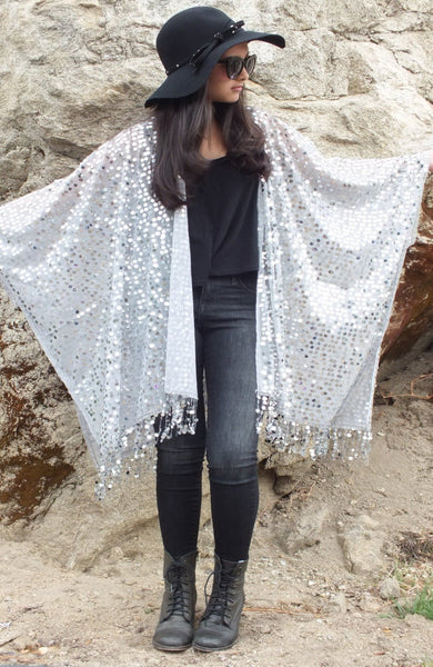 Moddy vintage-Festival Sequin Kimono Duster