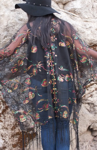 Moddy vintage-Sequin Kimono Duster