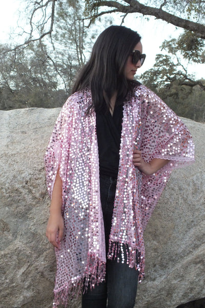 Moddy vintage-Festival Sequin Kimono Duster