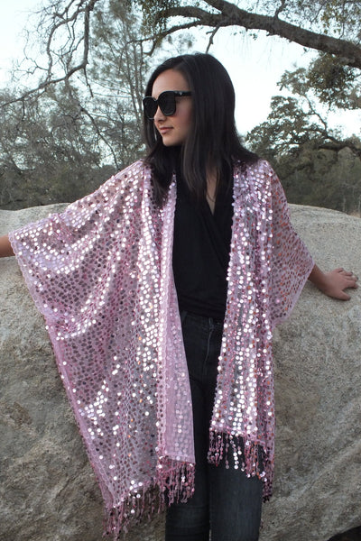 Moddy vintage-Festival Sequin Kimono Duster