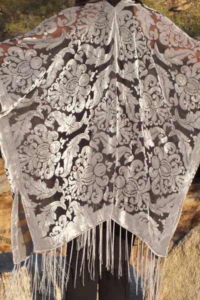 Moddy vintage-Burnout Velvet Kimono Duster